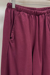 Burgundy Barrel Leg Trousers