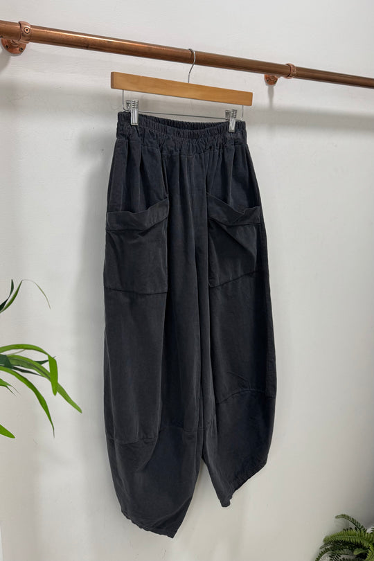 Slate Grey Cord Cocoon Trousers