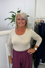 White Zara Basic Long Sleeve Layering Top