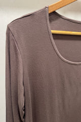 Mocha Zara Basic Long Sleeve Layering Top