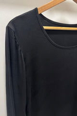Black Zara Basic Long Sleeve Layering Top