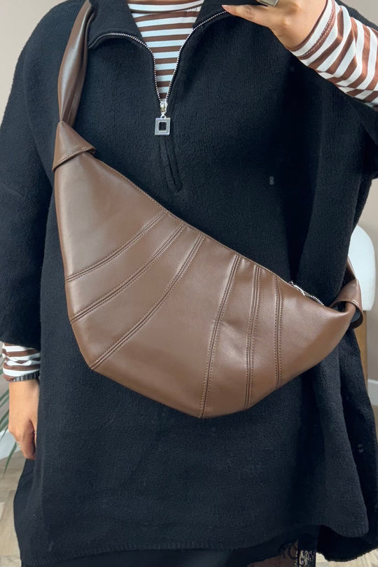 Brown Leather Saddle Bag