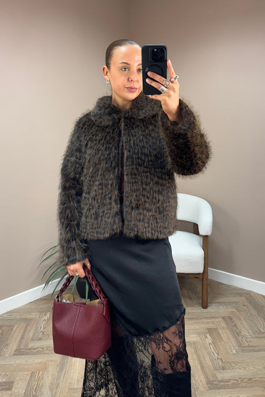 Leopard Faux Fur Jacket
