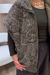 Brown Short Sleeve Swirl Jacket