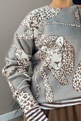 Cheetah Knitted Jumper