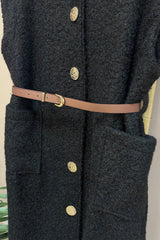 Black Long Waistcoat