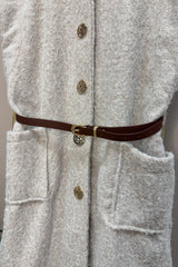 Beige Long Waistcoat
