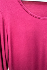 Burgundy Zara Basic Long Sleeve Layering Top