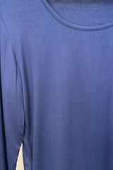 Navy Zara Basic Long Sleeve Layering Top