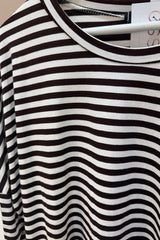 Chocolate Brown Striped Layering Top