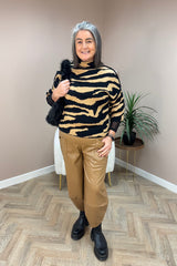 Burgundy PU Cocoon Trousers