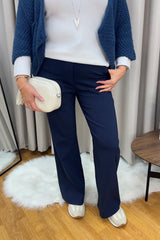 Navy Straight Leg Magic Trousers