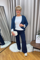 Navy Straight Leg Magic Trousers