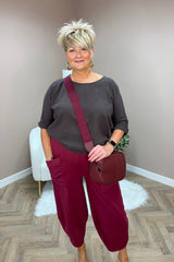 Rust Cotton Cocoon Trousers