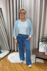 Denim Blue Straight Leg Magic Trousers