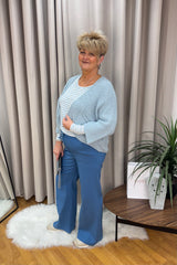 Denim Blue Straight Leg Magic Trousers