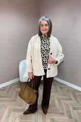 Caramel Suede Shoulder Bag