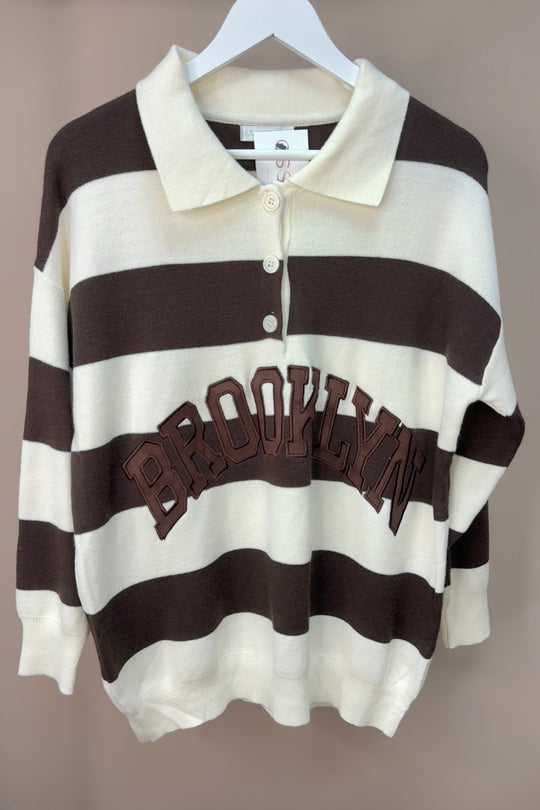 Brown Brooklyn Striped Sweater