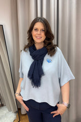 Navy Classic Lightweight Layering Scarf