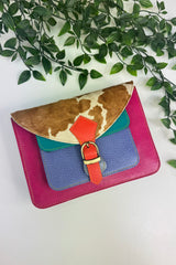 Cow Print Buckle Bag