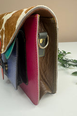 Cow Print Buckle Bag