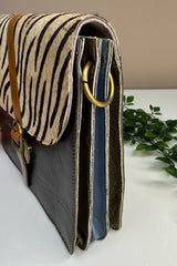 Tiger Print Large Buckle Bag