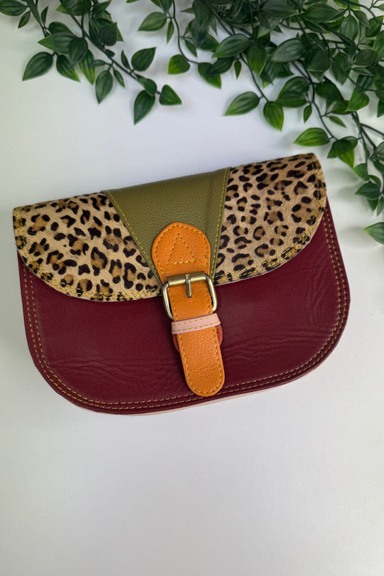 Leopard Print Rounded Buckle Bag