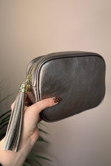 Leather Metallic Camera Bag