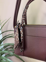 Plum Silk Tie Handbag