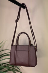 Plum Silk Tie Handbag