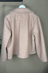 Dusky Pink Boucle Designer Inspired Jacket