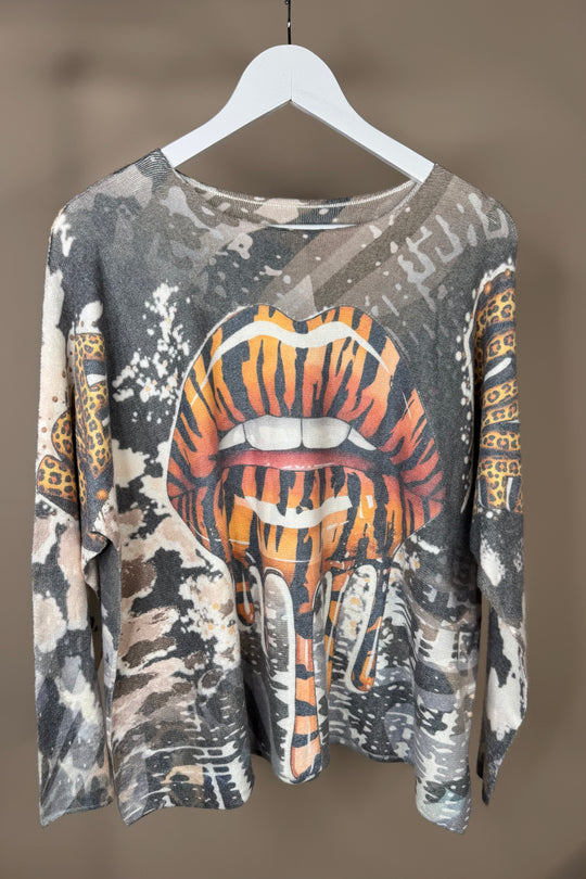 Tiger Lips Deluxe Printed Jumper