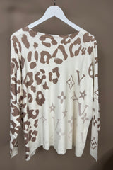 Brown Animal Deluxe Printed Jumper
