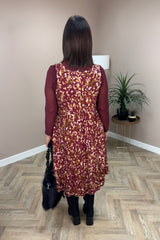 Wine Autumn Leaf Dress