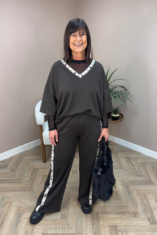 Brown Designer Inspired Lounge Set