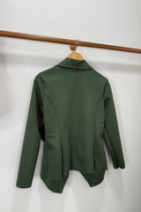 Forest Green Suedette Waterfall Jacket