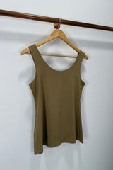 Camel Zara Stretchy Basic Vest Top