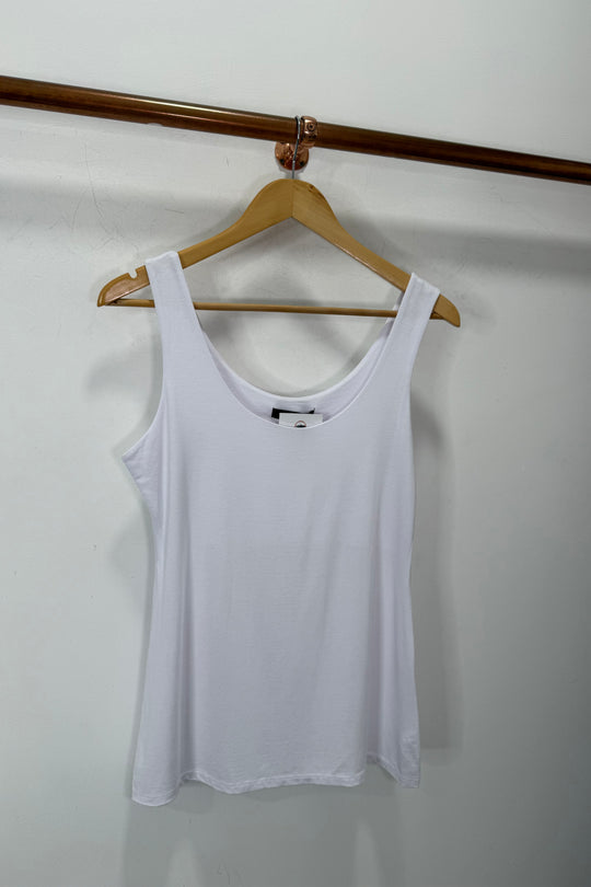 White Zara Stretchy Basic Vest Top