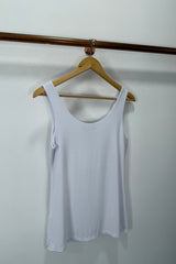 White Zara Stretchy Basic Vest Top