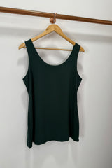 Bottle Green Zara Stretchy Basic Vest Top