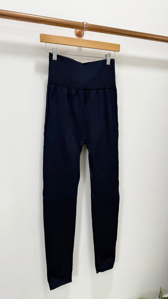 Navy Blue Fleece Lined Leggings