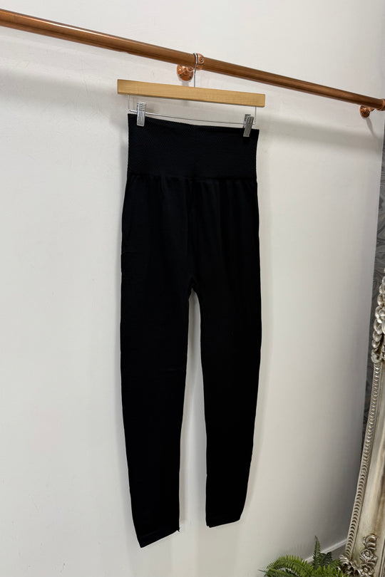 Black Fleece Lined Leggings