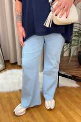 Baby Blue Straight Leg Magic Trousers