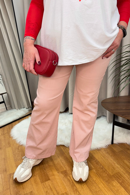 Dusky Pink Straight Leg Magic Trousers