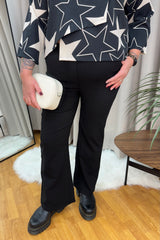 Black Straight Leg Magic Trousers