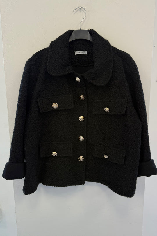 Black Boucle Designer Inspired Jacket