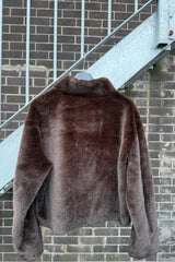 Deep Chocolate Faux Fur Jacket