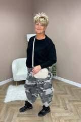 Camo Cotton Cocoon Trousers