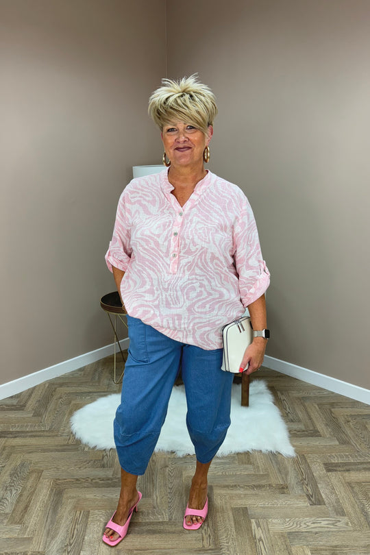 Light Denim Cocoon Trousers