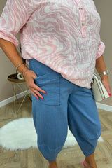 Light Denim Cocoon Trousers